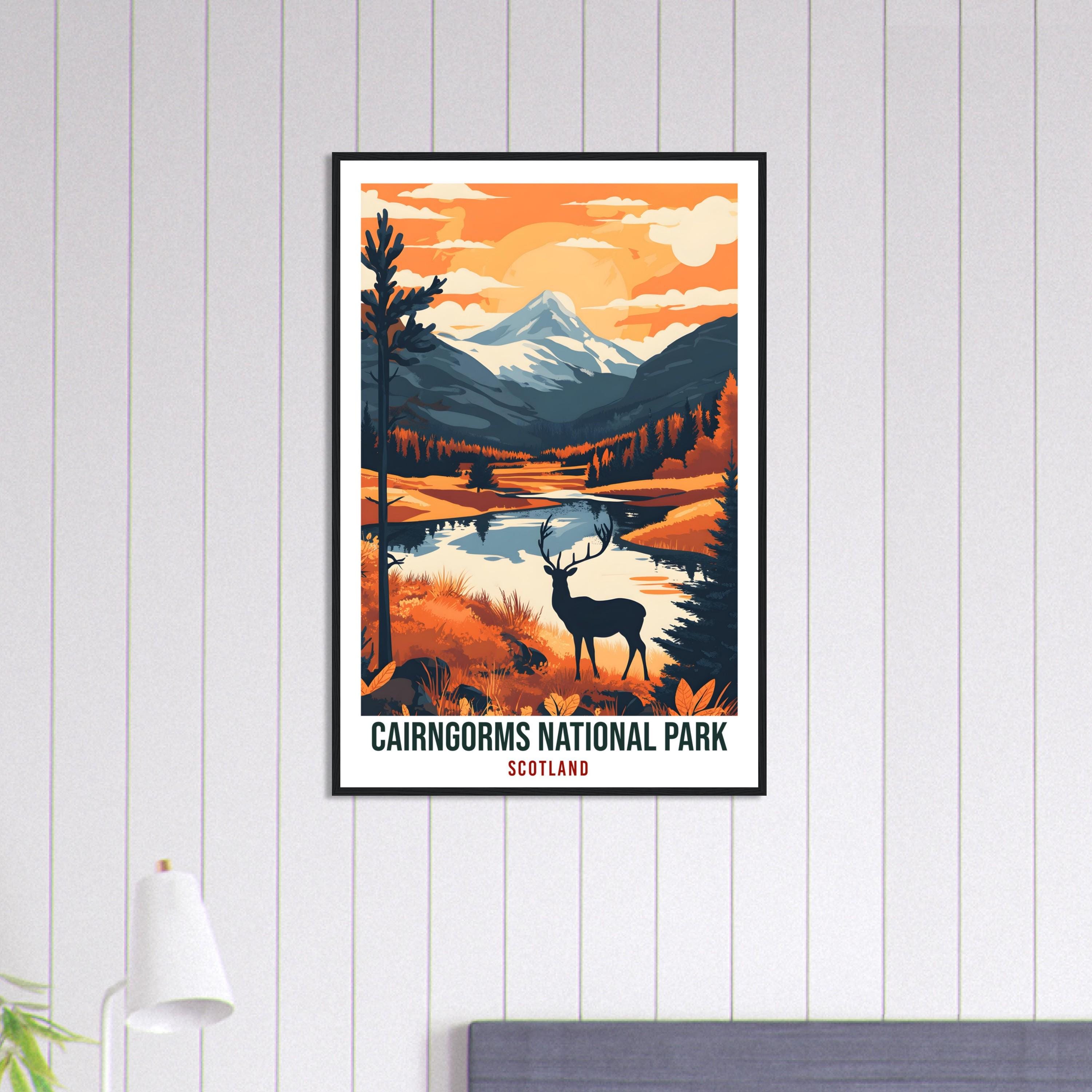 Cairngorms National Park Travel Print Scotland Decor Cairngorms Wall Art Wall Hanging Art Lover Scotland Artwork Travel Poster Cairngorms