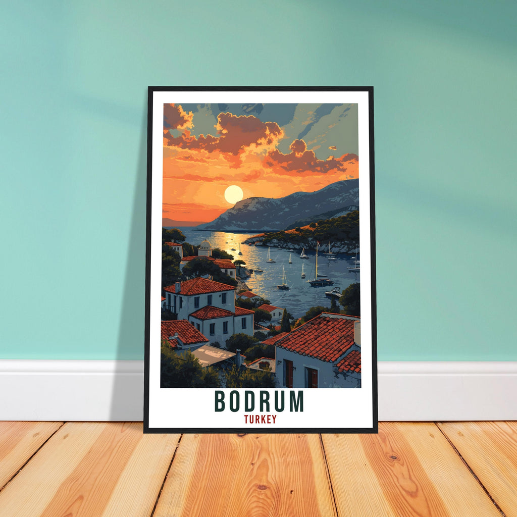 Bodrum Travel Print Turkey Home Decoration Bodrum Turkish City Wall Art Gift Wall Hanging Art Lover Turkey Artwork Bodrum Travel Poster