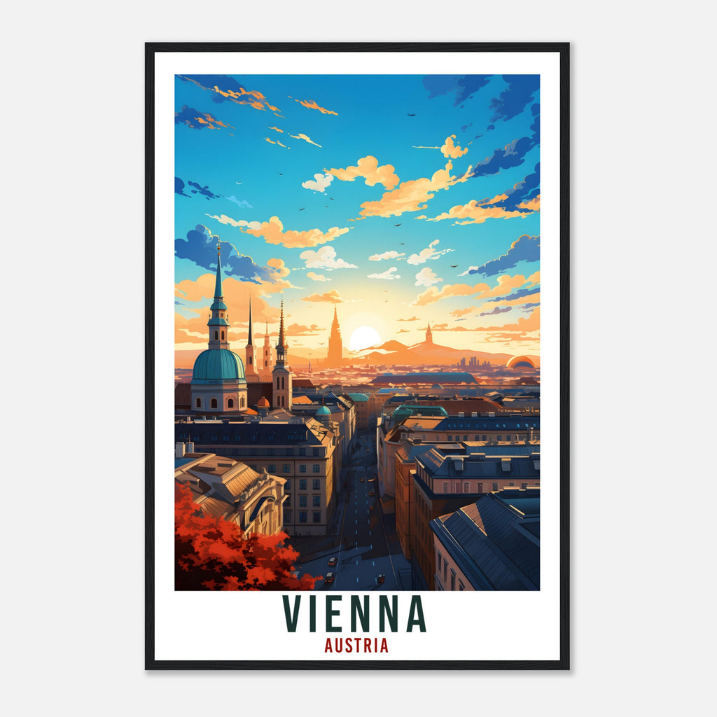 Vienna Gift Travel Print Austria Home Decoration Austrian City Wall Art Gift Wall Hanging Art Lover Austria Artwork Vienna Travel Poster