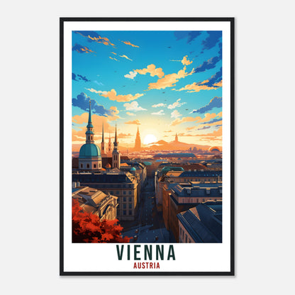 Vienna Gift Travel Print Austria Home Decoration Austrian City Wall Art Gift Wall Hanging Art Lover Austria Artwork Vienna Travel Poster