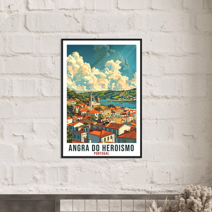 Angra Do Heroismo Travel Print Portugal Wall Art Wall Hanging Home Décor Angra Do Heroismo Gift Portugal Landmark Artwork Gift Travel Poster