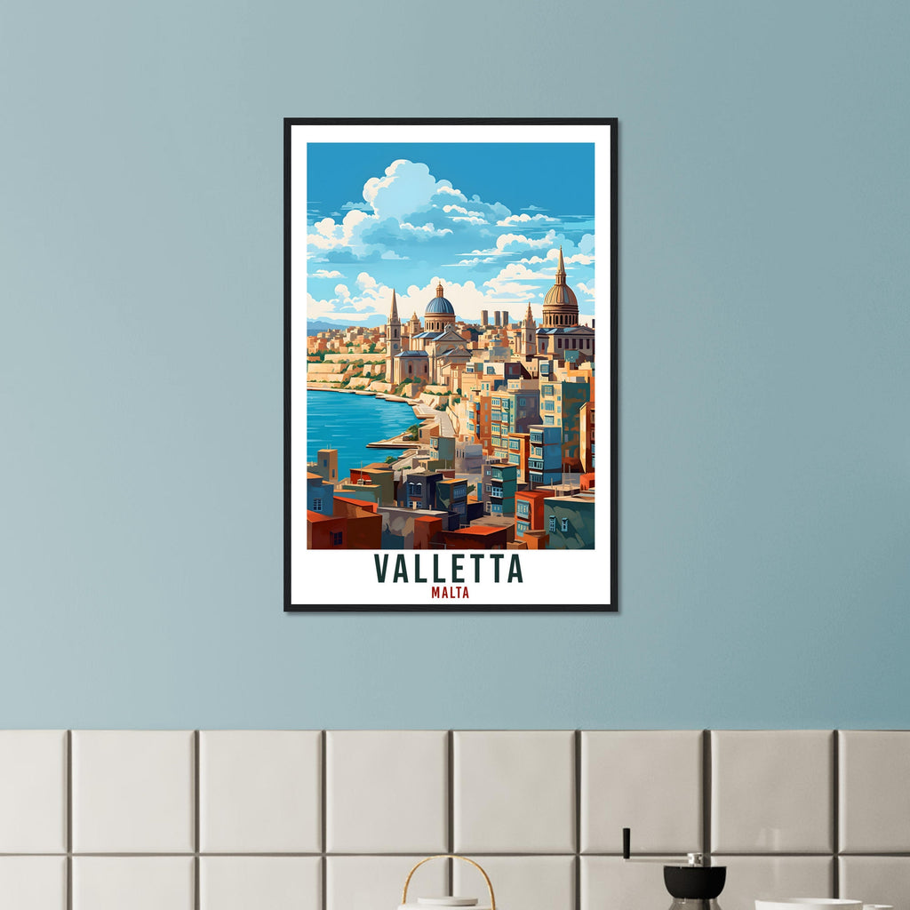 Valletta Travel Print Malta Wall Art Wall Hanging Home Living Décor Valletta Gift Art Lovers Gift Malta Artwork Gift Malta Travel Poster