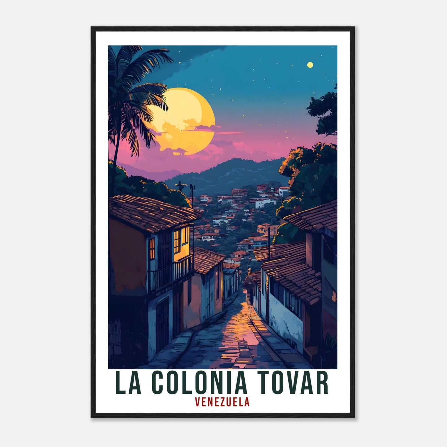 La Colonia Tovar Travel Print Venezuela Decor Wall Art Wall Hanging Art Lover La Colonia Tovar Venezuelan Artwork Travel Poster Travel Gift