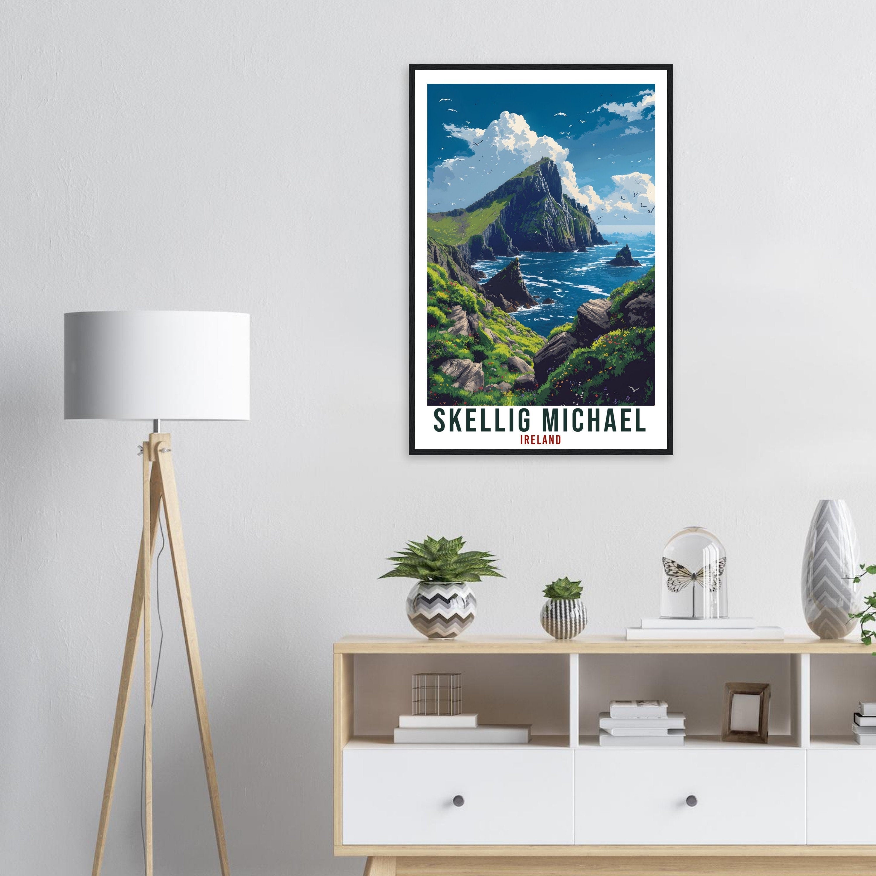 Skellig Michael Travel Print Kerry Ireland Coast Art Home Decoration Wall Art Wall Hanging Art Lover Artwork Ireland Skellig Michael Poster