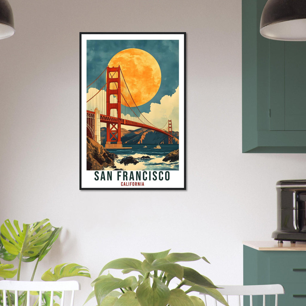 San Francisco Travel Print California Home Decor Wall Art Gift Wall Hanging Art Lover San Francisco United States Artwork Travel Poster Art
