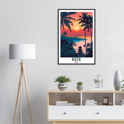 Kuta Bali Travel Print Bali Wall Art Wall Hanging Home Décor Kuta Gift Landmark Artwork Travel Art Lovers Indonesia Kuta Travel Poster