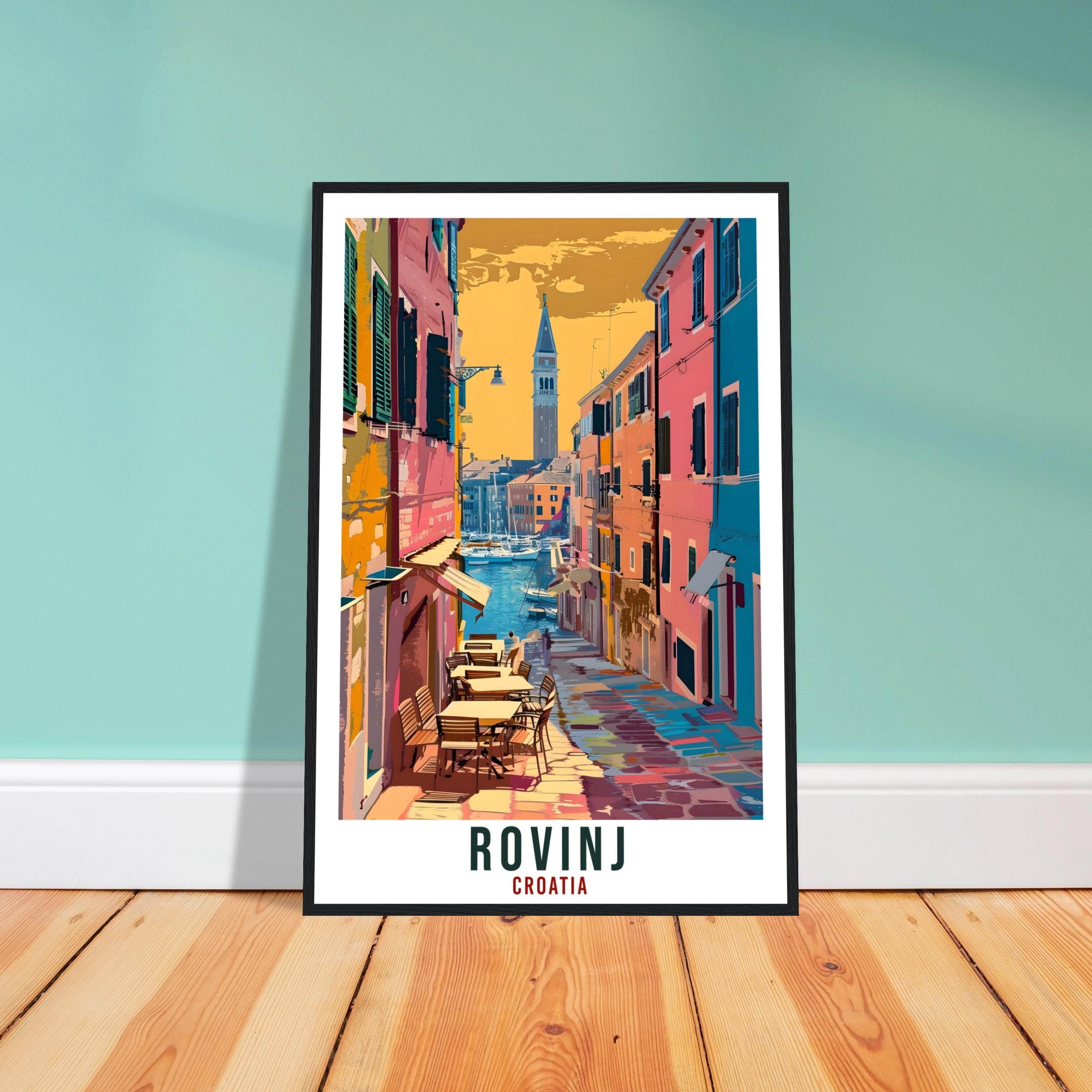 Rovinj Travel Print Croatia Wall Art Wall Hanging Home Décor Rovinj Gift Croatian Landmark Artwork Gift Croatia Holiday Travel Poster Rovinj