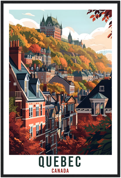 Quebec Travel Poster Wall Art Quebec Canada Wall Hanging Home Décor Quebec Gift Art Lovers Canadian Art Lover Gift Quebec Travel Print