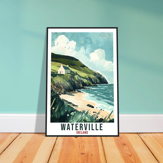 Waterville Travel Print Ireland Home Decor Waterville Wall Art Wall Hanging Art Lover Irish Artwork Travel Poster Waterville Ireland Travel