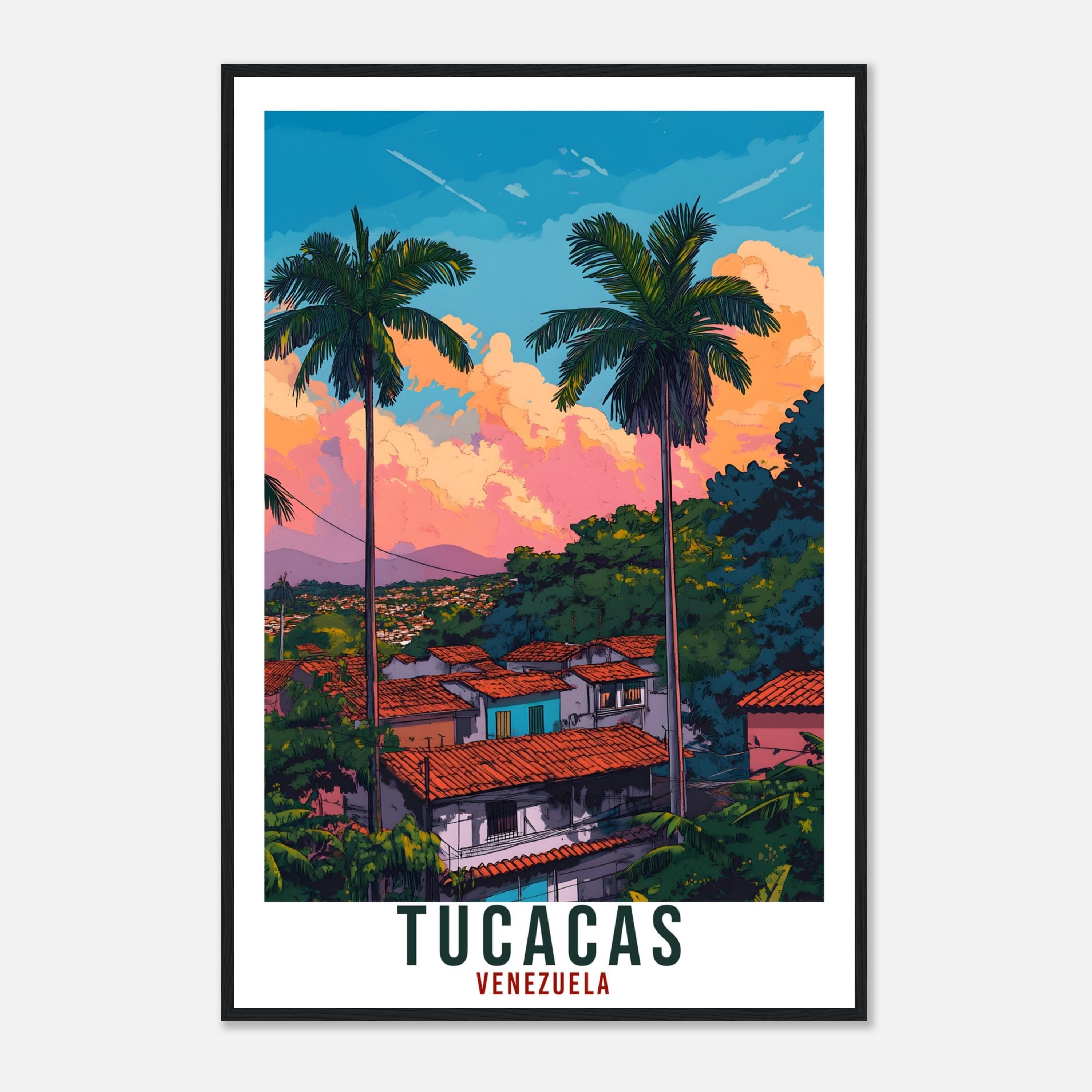 Tucacas Travel Print Venezuela Home Decoration Tucacas Wall Art Gift Wall Hanging Art Lover Venezuelan Artwork Travel Poster