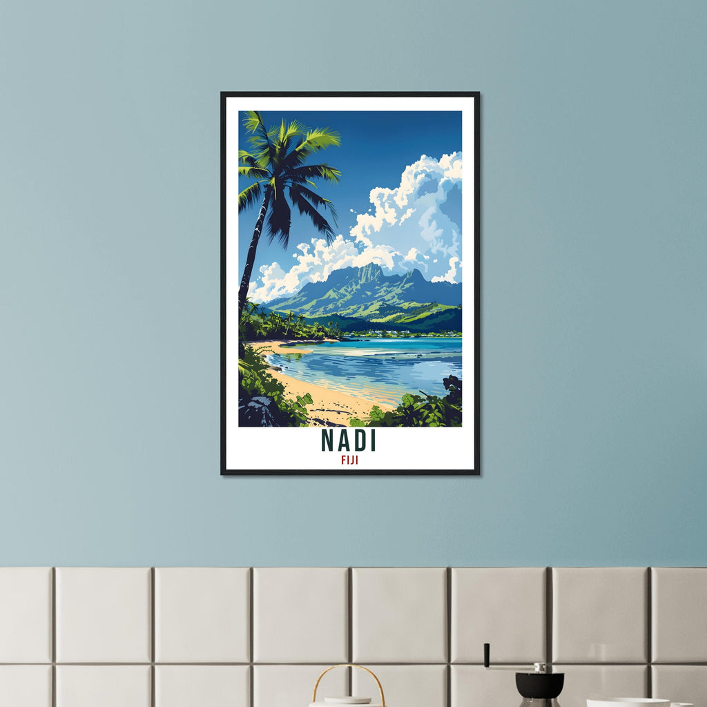 Nadi Fiji Travel Print Fiji Wall Art Wall Hanging Home Décor Nadi Gift Fiji Islands Landmark Artwork Travel Art Nadi Fijian Travel Poster