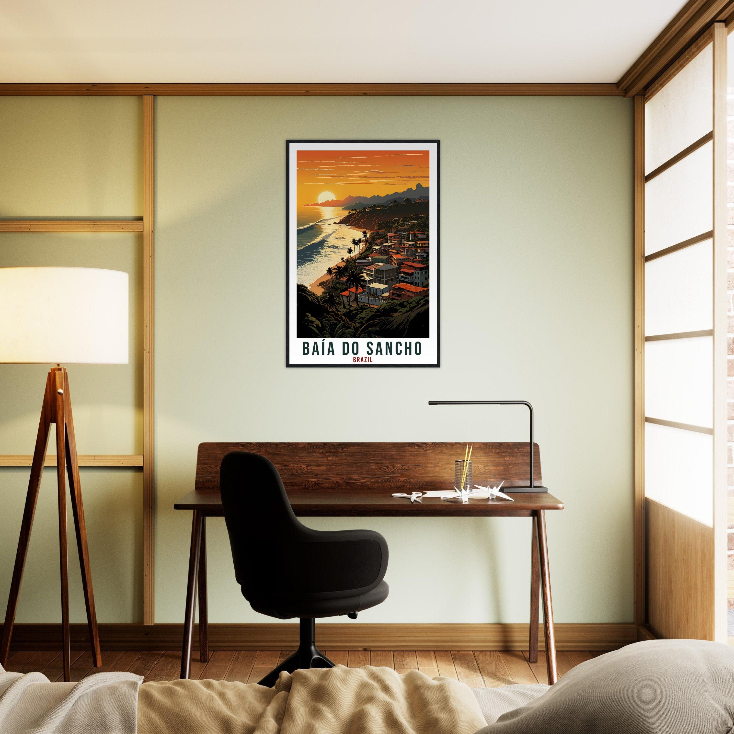 Baía Do Sancho Travel Print Wall Art Baía Do Sancho Brazil Wall Hanging Artwork Art Gift Baía Do Sancho Travel Poster Brazil Art Lovers Gift