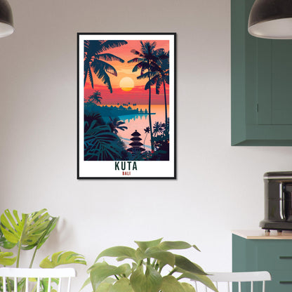 Kuta Bali Travel Print Bali Wall Art Wall Hanging Home Décor Kuta Gift Landmark Artwork Travel Art Lovers Indonesia Kuta Travel Poster