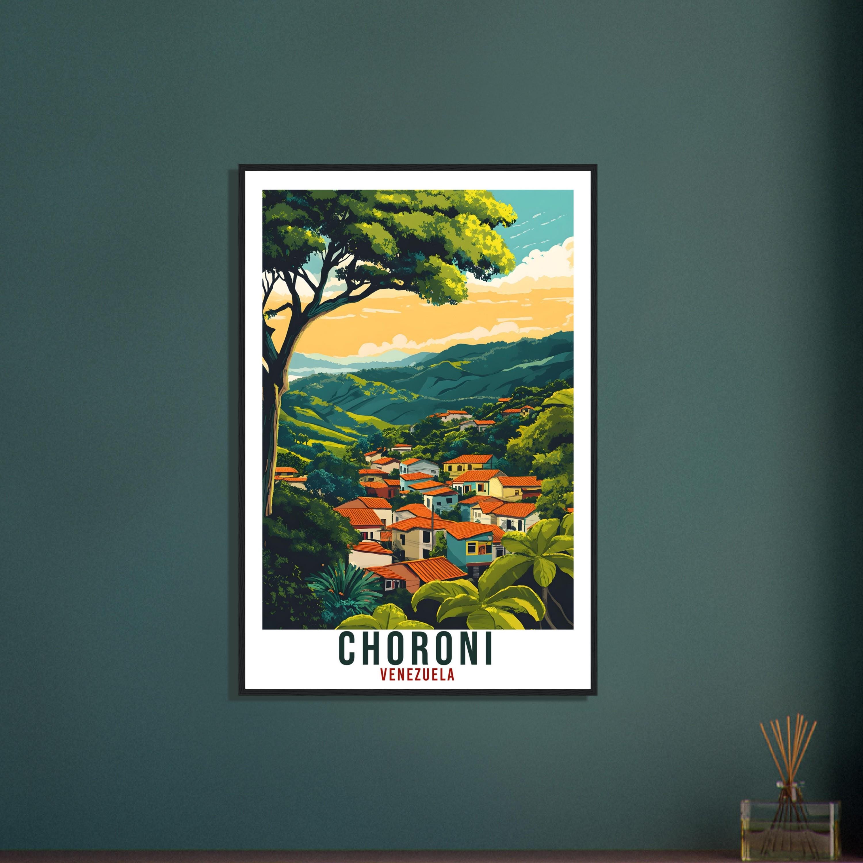Choroni Travel Print Venezuela Home Decor Choroni Wall Art Gift Wall Hanging Art Lover Choroni Venezuelan Artwork Travel Poster Travel Art