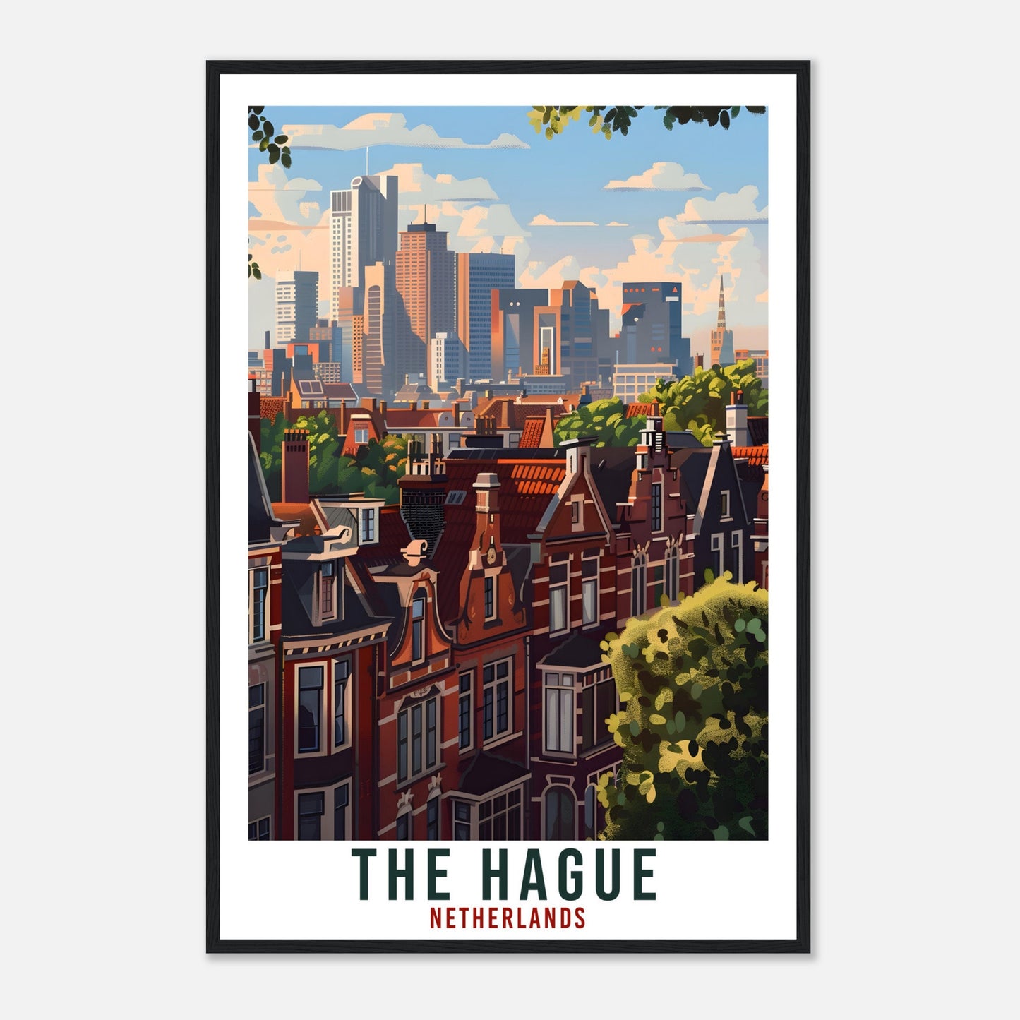 The Hague Travel Print Holland Wall Art Wall Hanging Home Décor The Hague Gift Art Lovers Gift Dutch Artwork The Netherlands Travel Poster