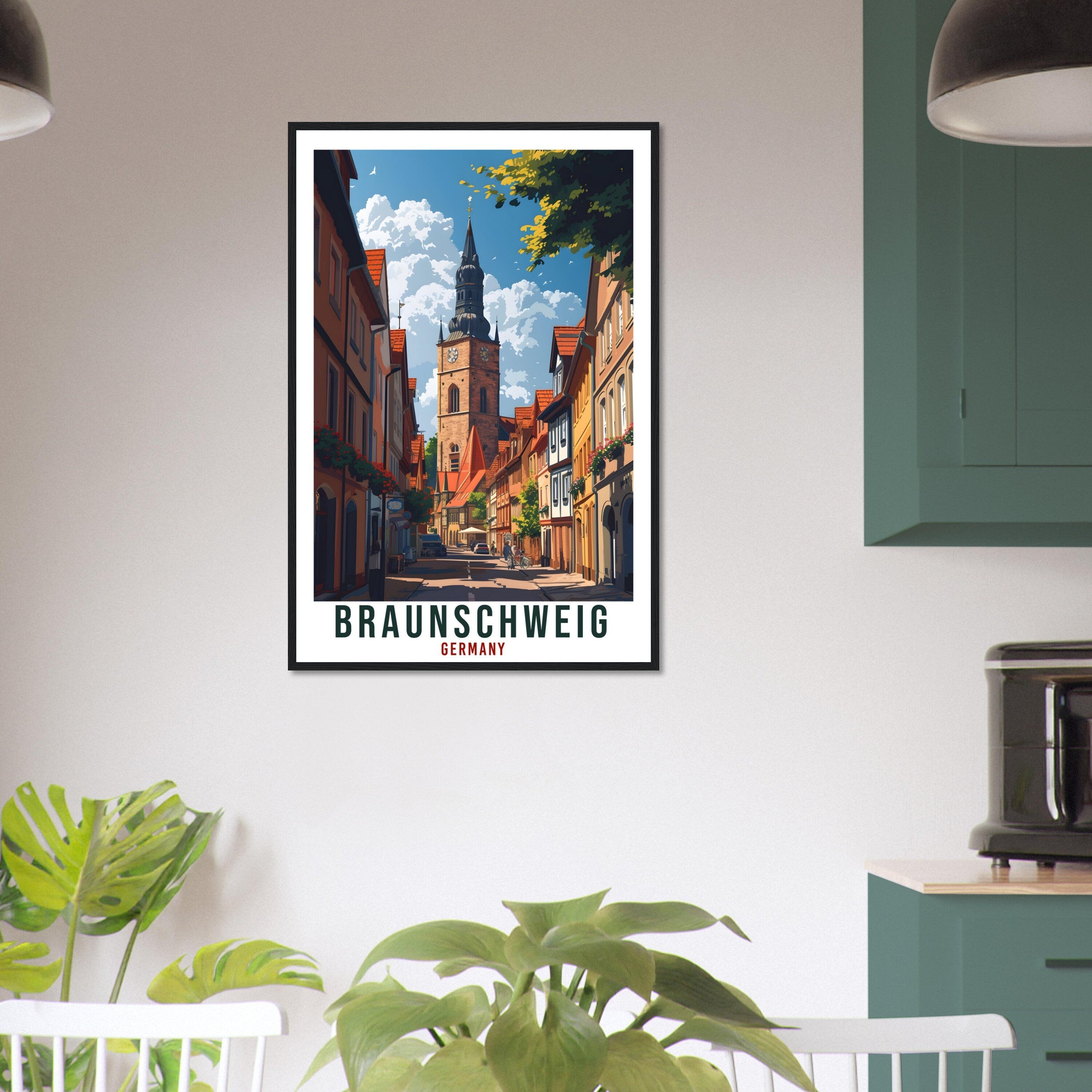 Braunschweig Gift Travel Print Germany Home Decor German Wall Art Gift Wall Hanging Art Lover Germany Artwork Braunschweig Travel Poster