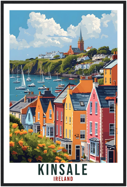 Kinsale Travel Print Ireland Home Decoration Kinsale Wall Art Gift Wall Hanging Art Lover Irish Artwork Ireland Kinsale Travel Poster Gift