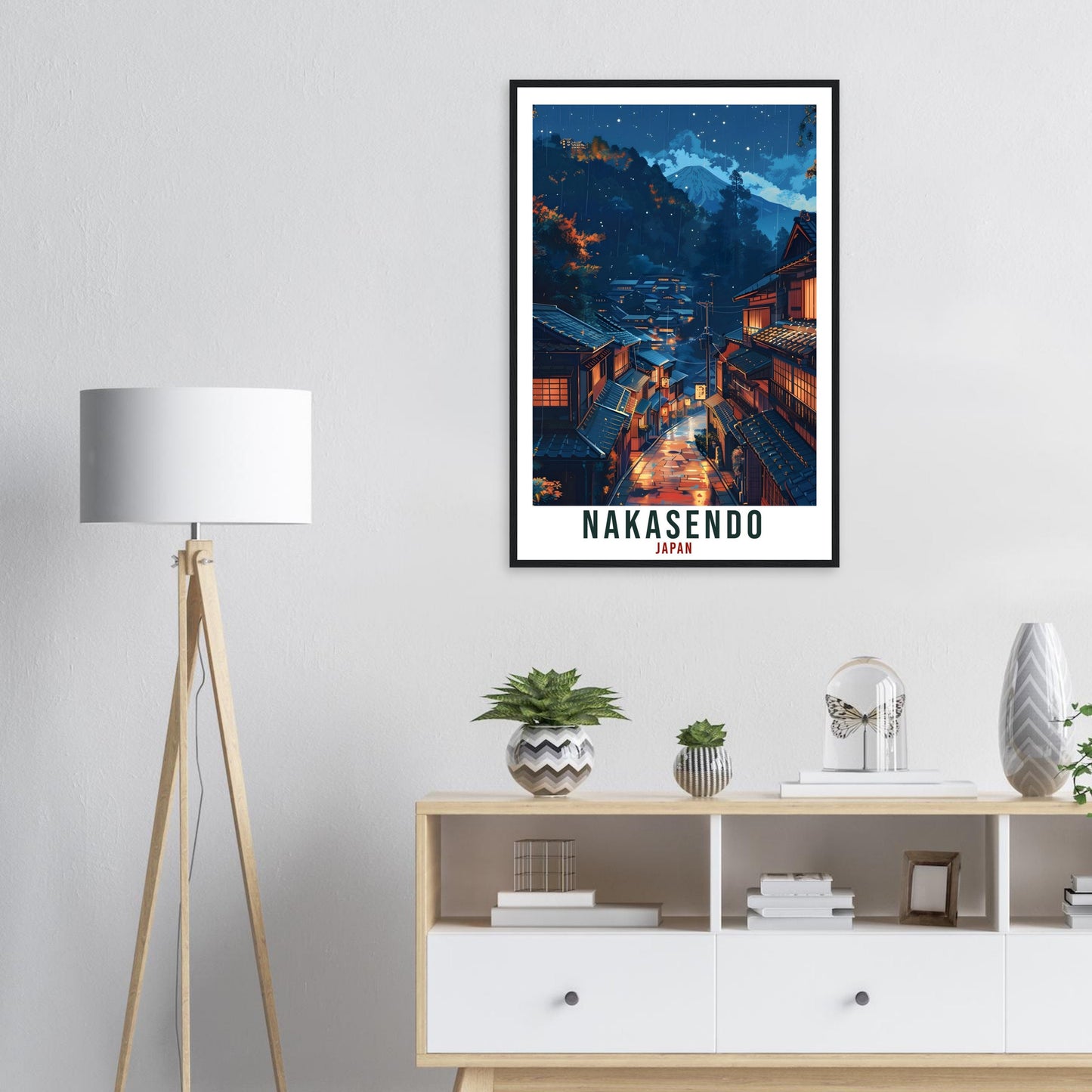 Nakasendo Travel Print Japan Home Decoration Wall Art Gift Wall Hanging Art Lover Japanese Artwork Japan Nakasendo Travel Poster Cityscape