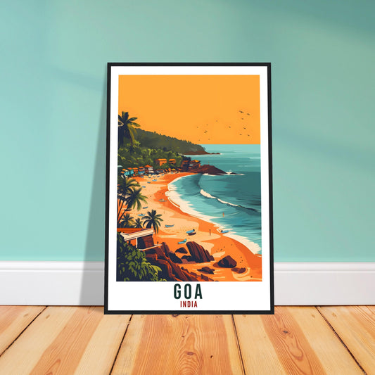 Goa Travel Print India Home Decoration Wall Art Gift Wall Hanging Art Lover Indian Artwork India Goa Travel Poster Goa Beach Coastal Print
