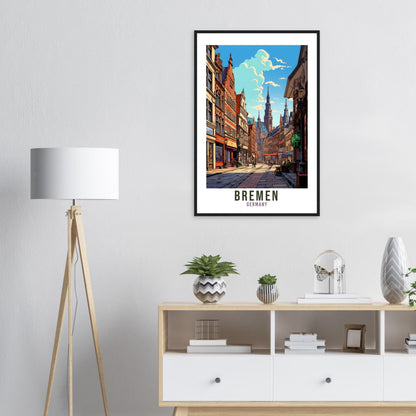 Bremen Germany Travel Print Wall Art Bremen Wall Hanging Home Décor Bremen Gift Art Lovers Germany Art Lover Gift Print Bremen German Print