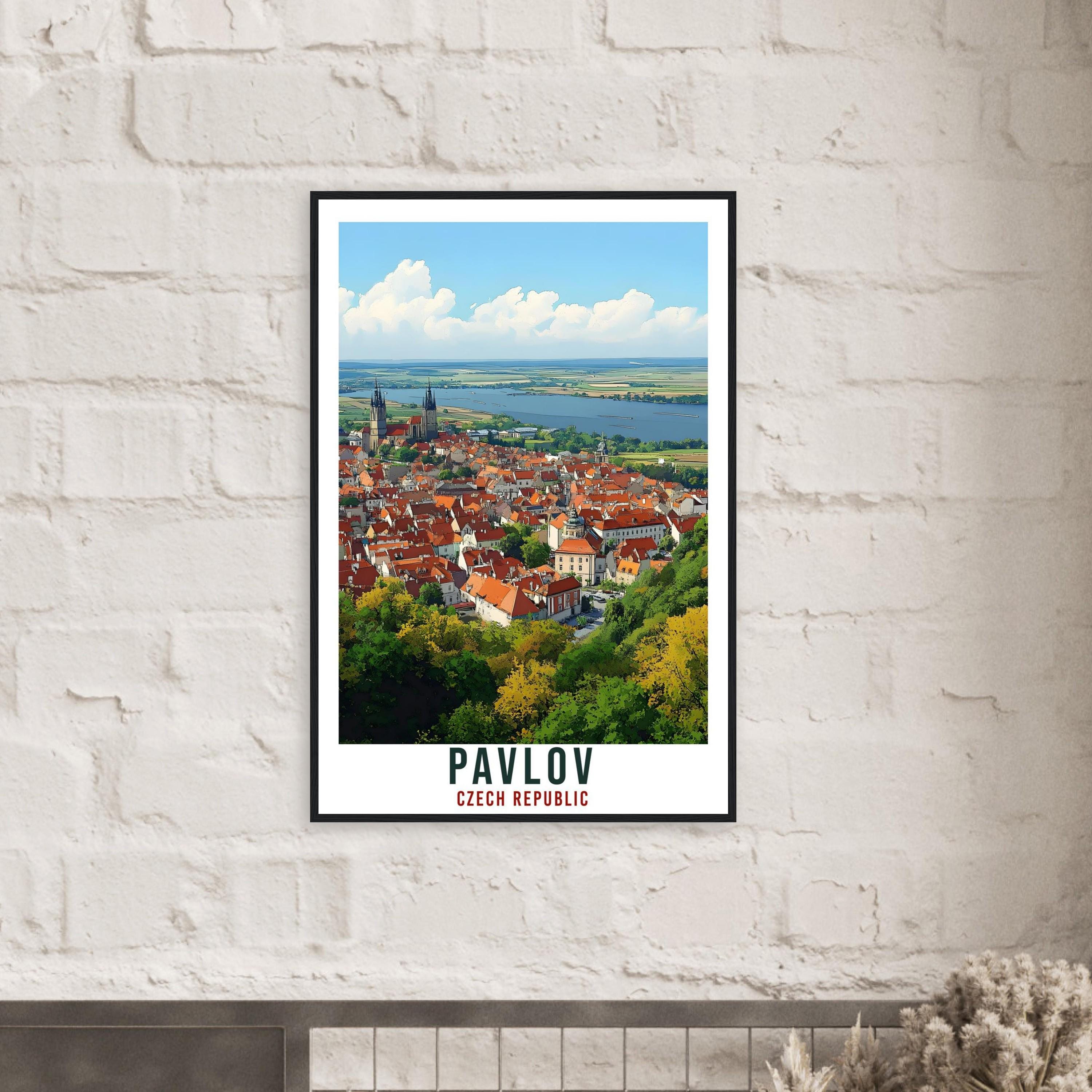 Pavlov Travel Print Czechia Home Decor Pavlov Wall Art Gift Wall Hanging Art Lover Pavlov Czech Republic Artwork Travel Poster Travel Art