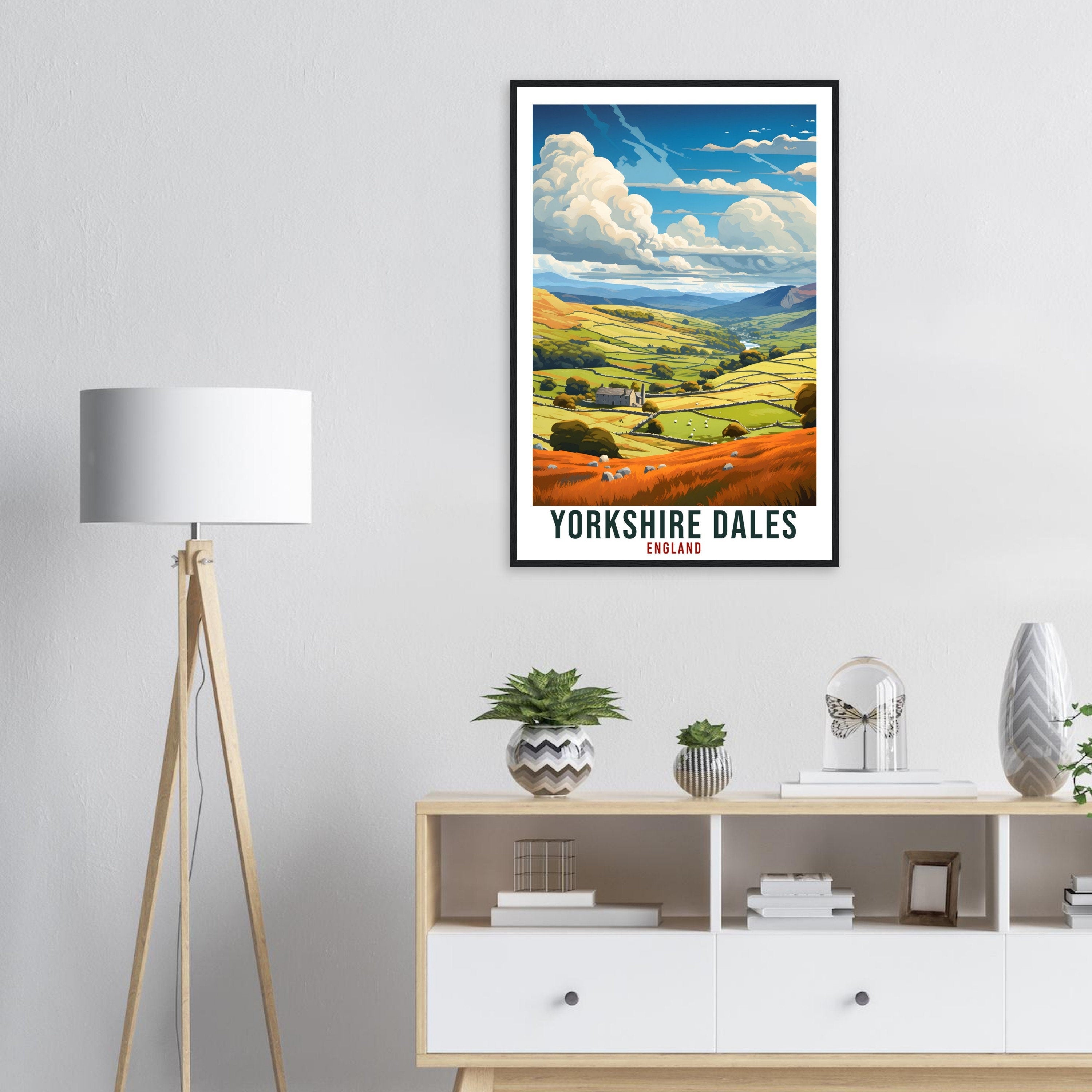 Yorkshire Dales Travel Print English Wall Art Home Decor Wall Hanging Travel Art Gift Yorkshire Dale Travel Poster England Landscape Artwork