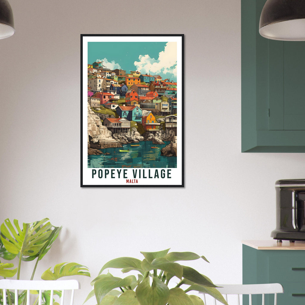 Popeye Village Travel Print Malta Wall Art Wall Hanging Home Décor Popeye Village Gift Art Lover Gift Malta Artwork Gift Malta Travel Poster