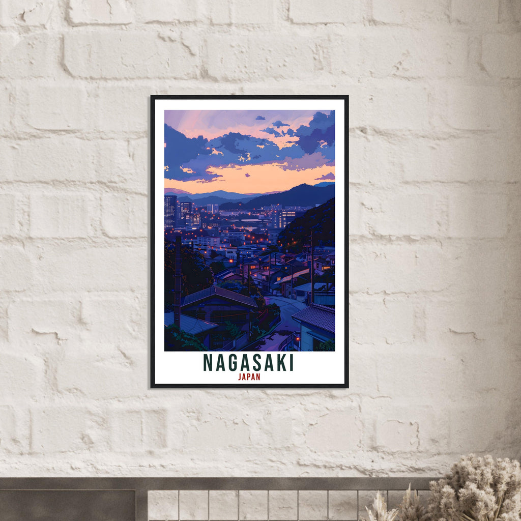 Nagasaki Japan Travel Print Home Decoration Wall Art Gift Wall Hanging Art Lover Japanese Artwork Japan Nagasaki Travel Poster City Print