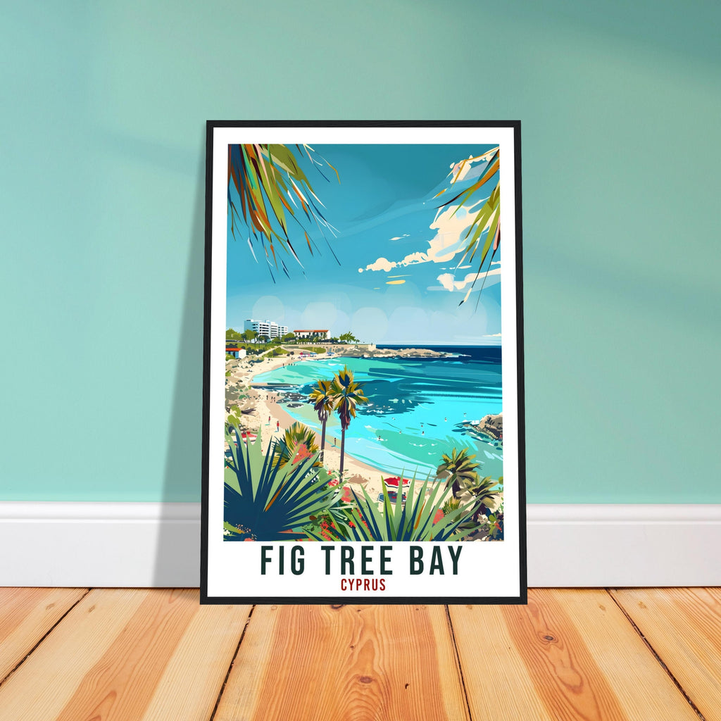 Fig Tree Bay Cyprus Travel Print Cyprus Wall Art Wall Hanging Home Décor Fig Tree Bay Gift Cyprus Artwork Gift Cyprus Holiday Travel Poster