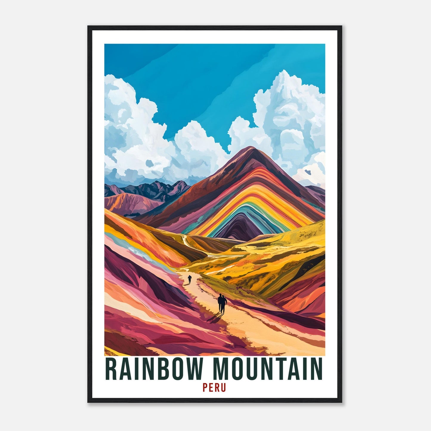 Rainbow Mountain Peru Travel Print Home Decor Wall Art Gift Wall Hanging Art Lover Vinicunca Peruvian Artwork Travel Poster Travel Art Peru