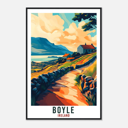 Boyle Travel Print Ireland Home Decor Boyle Wall Art Wall Hanging Art Lover Irish Artwork Travel Poster Boyle Ireland Travel Art Roscommon