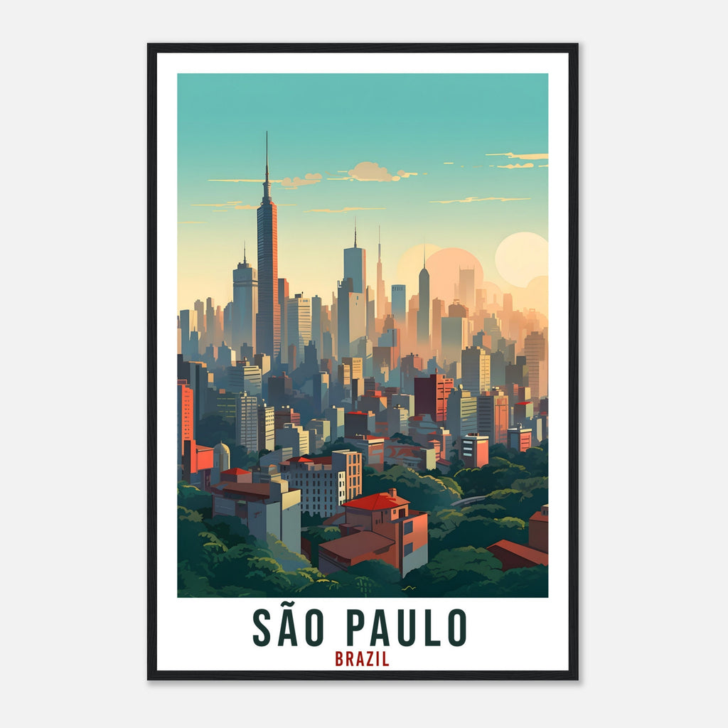 Sao Paulo Travel Print Wall Art Sao Paulo Brazil Wall Hanging Artwork Sao Paulo Art Gifts Sao Paulo Travel Poster Brazil City Art Lover Gift
