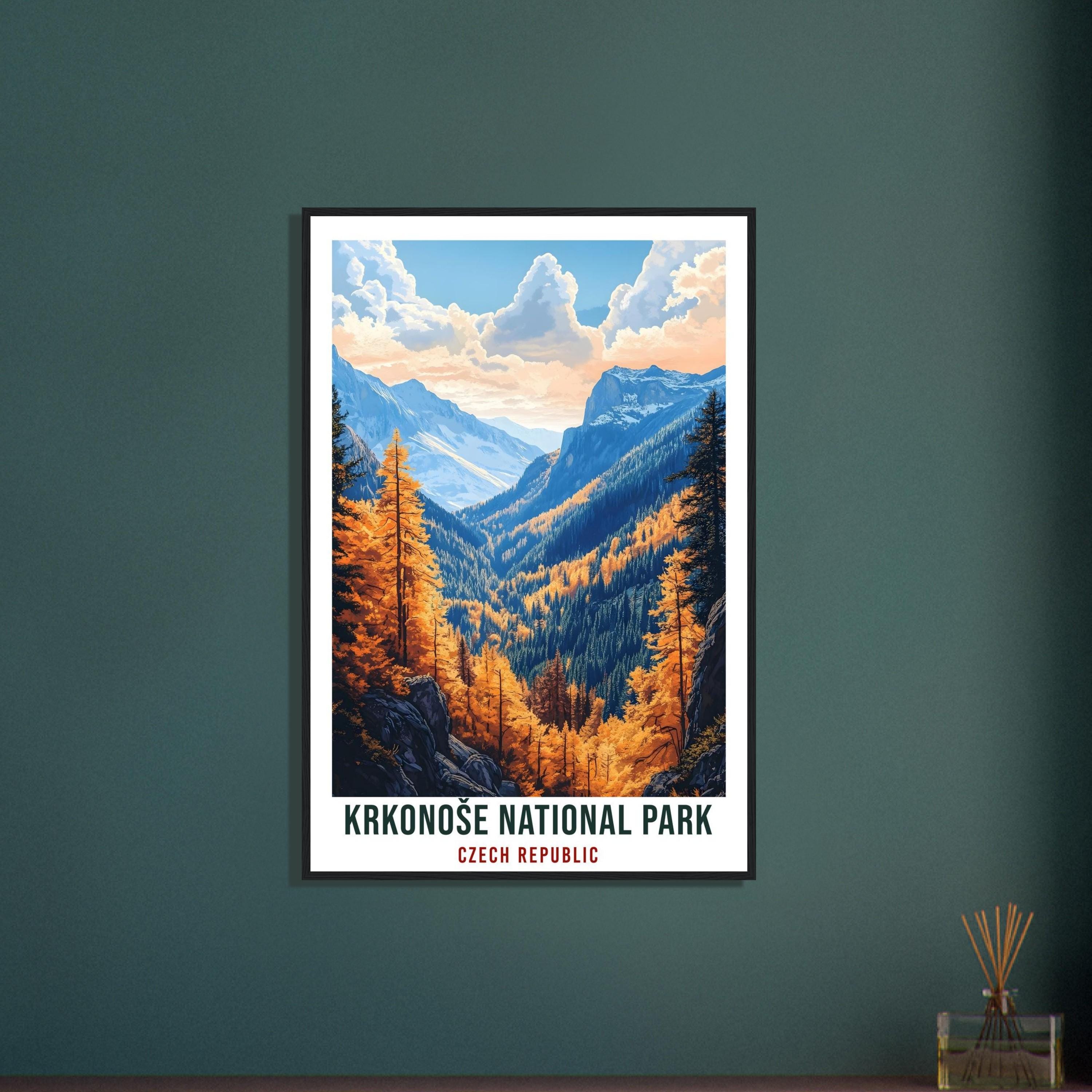 Krkonoše National Park Travel Print Czechia Home Decor Wall Art Gift Wall Hanging Art Lover Krkonoše Czech Republic Artwork Travel Poster