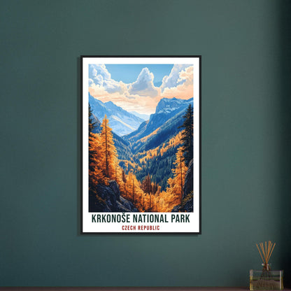 Krkonoše National Park Travel Print Czechia Home Decor Wall Art Gift Wall Hanging Art Lover Krkonoše Czech Republic Artwork Travel Poster