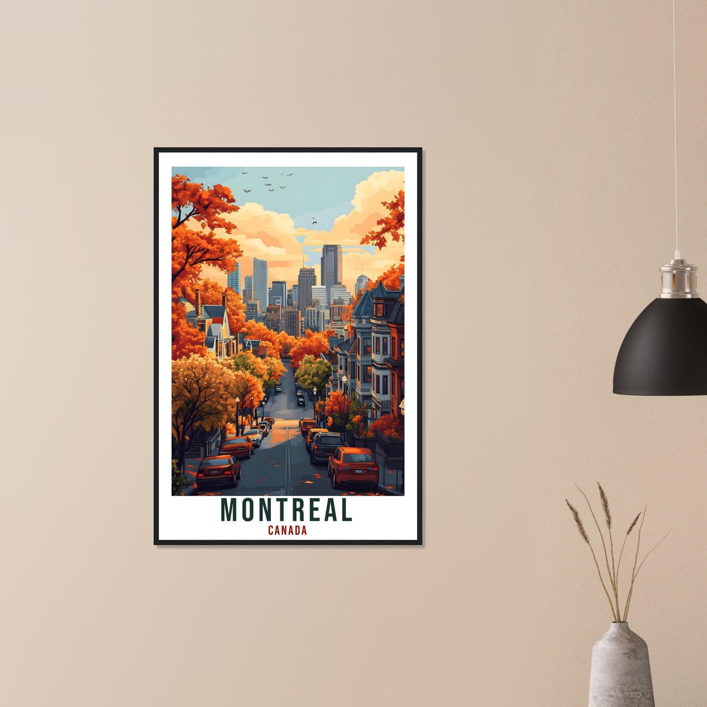 Montreal Travel Print Canada Home Decor Montreal Wall Art Gift Wall Hanging Art Lover Montreal Canadian Artwork Travel Poster Quebec Artwork