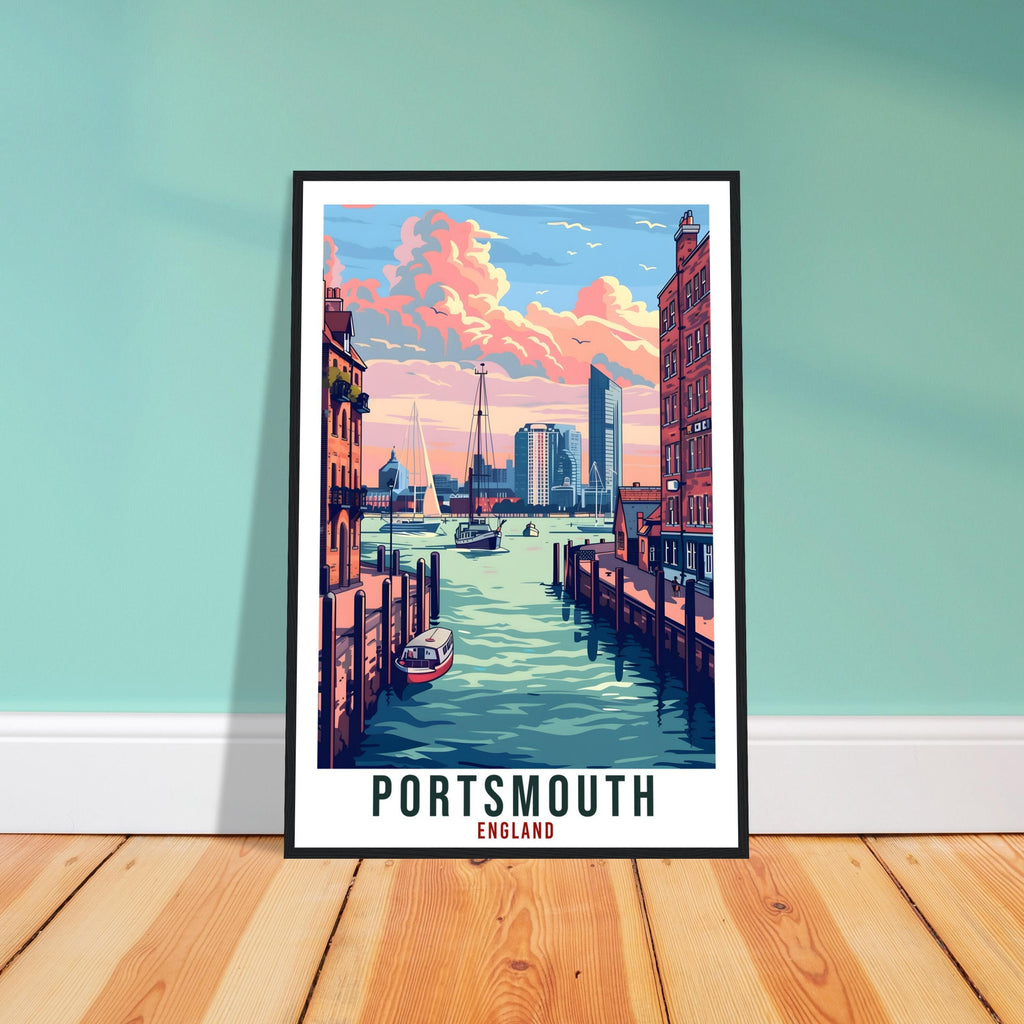 Portsmouth Travel Print Wall Art Wall Hanging Home Living Décor Portsmouth Gift Art Lovers Gift UK Artwork Gift Print England Travel Poster