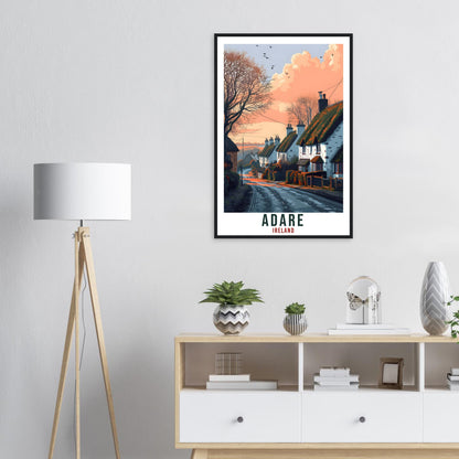 Adare Travel Print Ireland Home Decoration Adare Irish Town Wall Art Gift Wall Hanging Art Lover Irish Artwork Ireland Adare Travel Poster