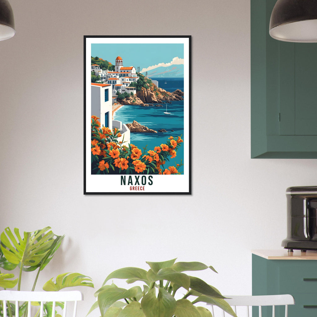 Naxos Gift Travel Print Greece Home Decoration Naxos Greek City Wall Art Gift Wall Hanging Art Lover Greece Artwork Naxos Travel Poster