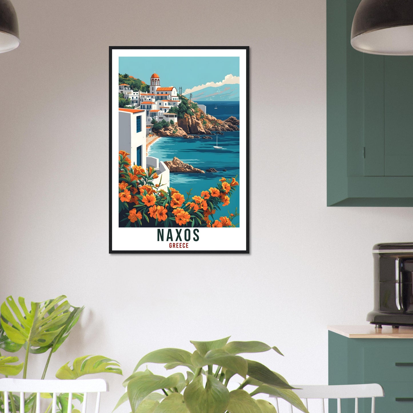 Naxos Gift Travel Print Greece Home Decoration Naxos Greek City Wall Art Gift Wall Hanging Art Lover Greece Artwork Naxos Travel Poster
