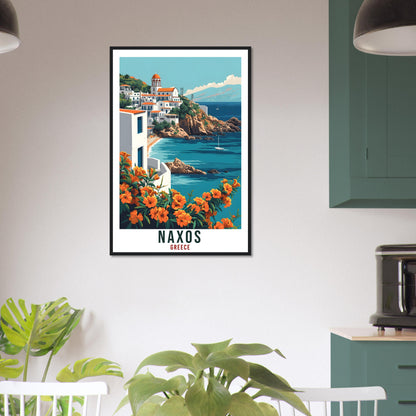 Naxos Gift Travel Print Greece Home Decoration Naxos Greek City Wall Art Gift Wall Hanging Art Lover Greece Artwork Naxos Travel Poster