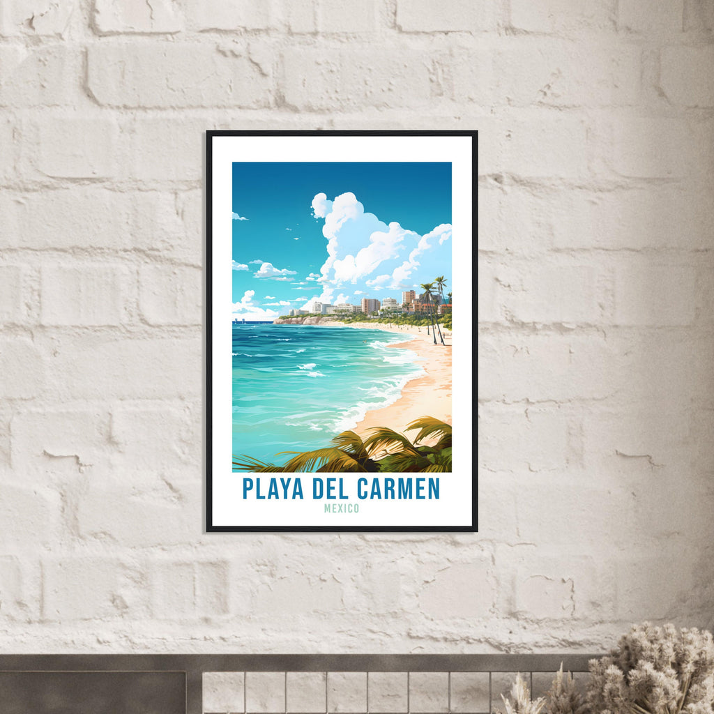 Playa Del Carmen Travel Print Wall Art Playa Del Carmen BeachArt Wall Hanging Travel Poster Mexico Home Decor Mexico Travel Gift Art Lovers