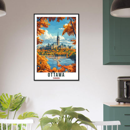 Ottawa Travel Print Canada Home Decor Ottawa Wall Art Gift Wall Hanging Art Lover Ottawa Canadian Artwork Travel Poster Ontario Artwork