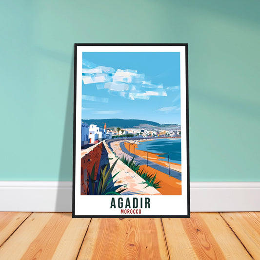 Agadir Morocco Travel Print Wall Art Wall Hanging Home Décor Agadir Gift Art Lovers Morocco Artwork Gift Print African Landmark Poster