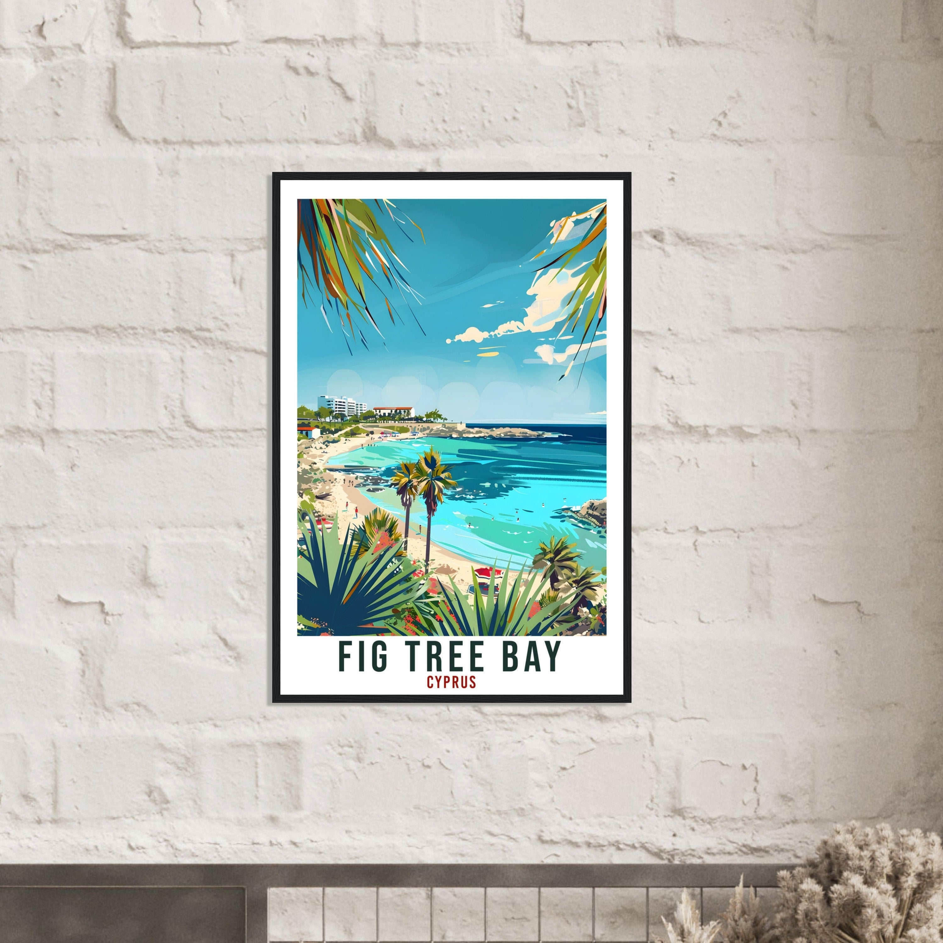 Fig Tree Bay Cyprus Travel Print Cyprus Wall Art Wall Hanging Home Décor Fig Tree Bay Gift Cyprus Artwork Gift Cyprus Holiday Travel Poster