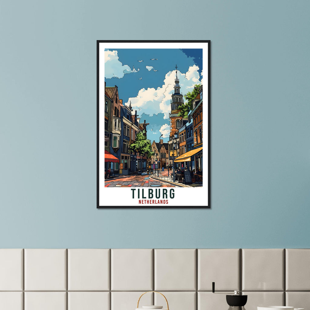 Tilburg Travel Print Holland Wall Art Wall Hanging Home Décor Tilburg Gift Art Lovers Dutch Artwork Gift The Netherlands Travel Poster