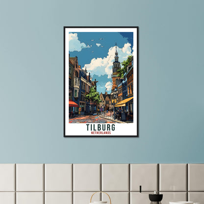 Tilburg Travel Print Holland Wall Art Wall Hanging Home Décor Tilburg Gift Art Lovers Dutch Artwork Gift The Netherlands Travel Poster