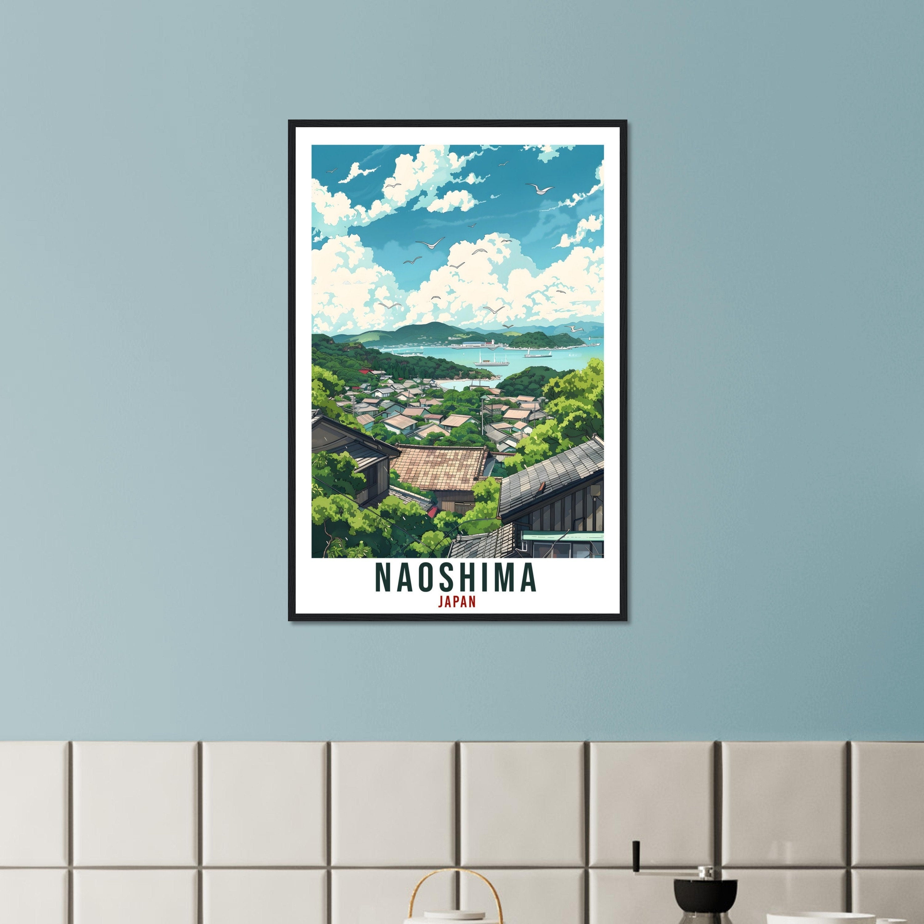 Naoshima Travel Print Japan Home Decoration Wall Art Gift Wall Hanging Art Lover Japanese Artwork Japan Naoshima Travel Poster Decor Print