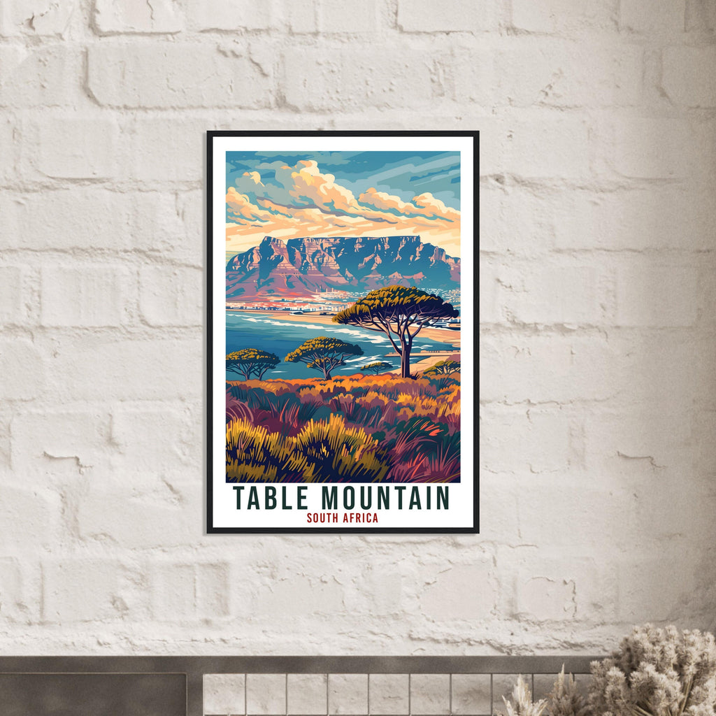 Table Mountain South Africa Travel Print Wall Art Wall Hanging Home Décor Table Mountain Art Lovers Artwork Gift Print South African Poster