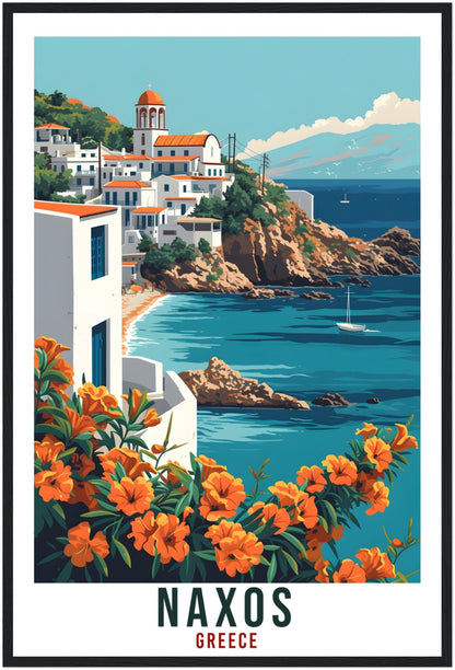 Naxos Gift Travel Print Greece Home Decoration Naxos Greek City Wall Art Gift Wall Hanging Art Lover Greece Artwork Naxos Travel Poster