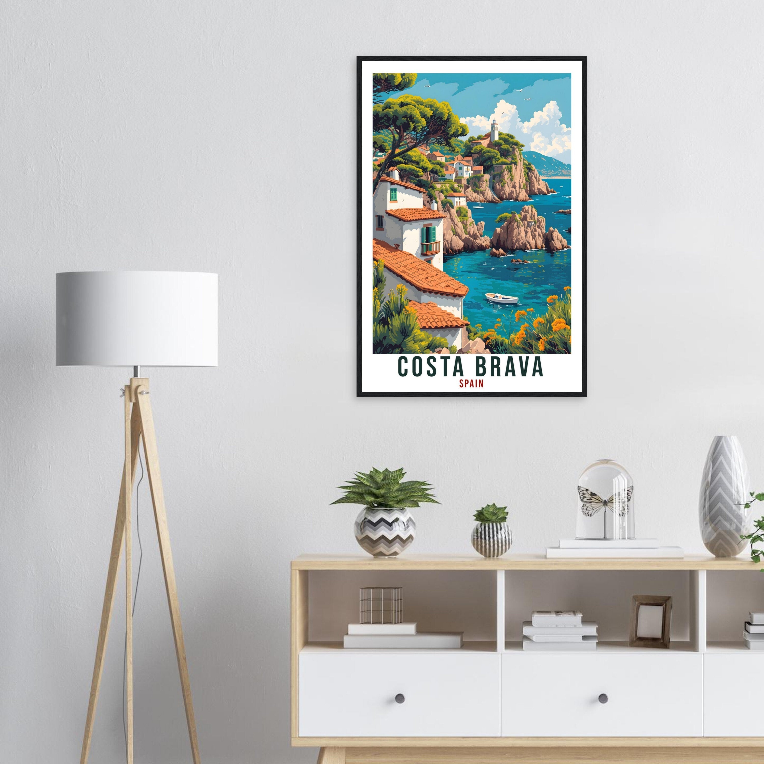 Costa Brava Travel Print Spain Home Decoration Spanish Wall Art Gift Wall Hanging Art Lover Spain Artwork Costa Brava Travel Poster